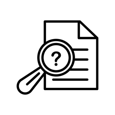 Araştırma simge vektör işareti ve üzerinde beyaz adam izole sembolü