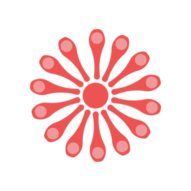 Çiçek simgesi vektörü web ve mobil uygulama tasarımınız için beyaz arkaplanda izole edildi