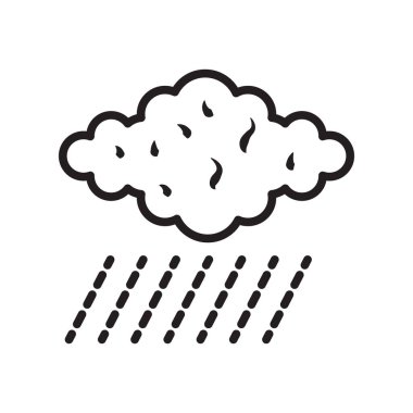 Rain icon vector isolated on white background, Rain sign