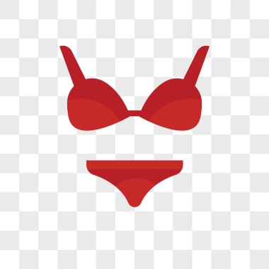 Bikini vector icon isolated on transparent background, Bikini lo vector Bikini vector icon isolated on transparent background, Bikini lo vector