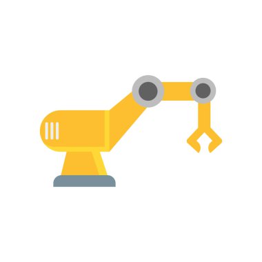 Beyaz arkaplanda izole edilmiş robot simge vektör işareti ve sembolü