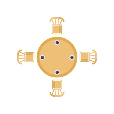 Kahve tablosu simgesi vektör işareti ve sembol beyaz sırt üzerinde izole