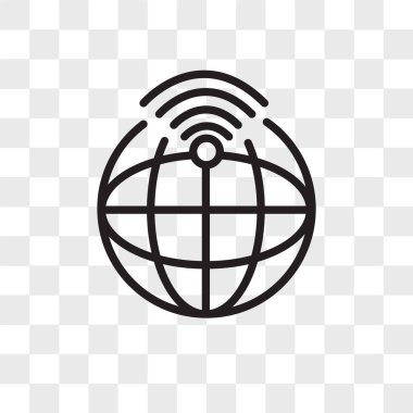 Telemetri vektör simgesi şeffaf arkaplanda izole edildi, teleme