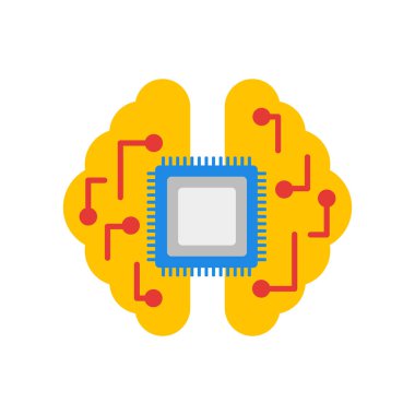 Artificial intelligence icon vector sign and symbol isolated on white background