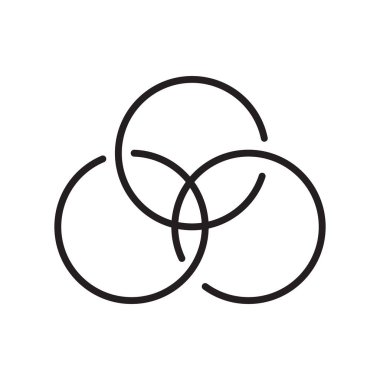 Beyaz arkaplanda izole edilmiş Cmyk simgesi vektörü, Cmyk işareti, çizgi 