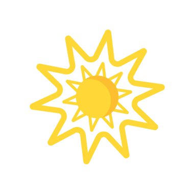 sun icon vector isolated on white background for your web and mobile app design