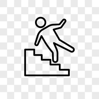 Saydam arka plan üzerinde Acciden izole kaza vektör simgesi