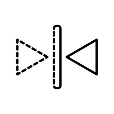 Beyaz arka plan üzerinde yansıtma oturum izole simge vektör yansıtacak ,