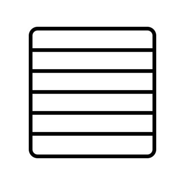 Web ve mobil uygulama tasarımınız için beyaz arkaplanda izole edilmiş düzen simgesi vektörü