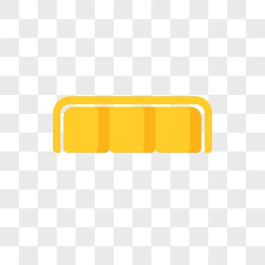 Saydam arka plan üzerinde kanepe logosu d izole kanepe vektör simgesi