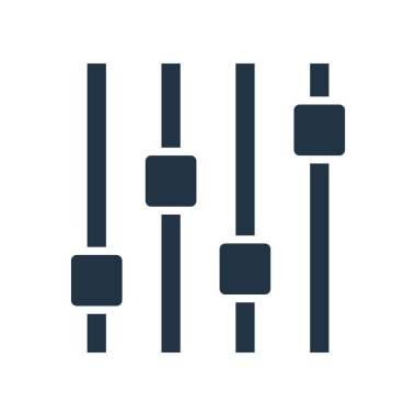 Beyaz arka plan üzerinde ekolayzer sı izole ekolayzer simge vektör