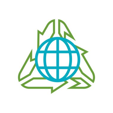 Ekoloji simge vektör işareti ve beyaz arka plan üzerinde izole sembolü