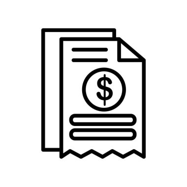 Beyaz arkaplanda Bill simgesi vektör işareti ve sembol izole