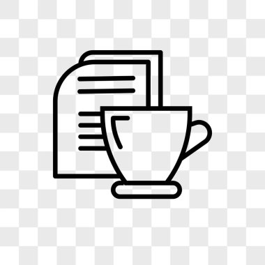 Posta ve çay vektörü simgesi şeffaf arkaplanda izole edildi, Mai