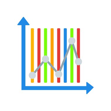 Analitik simge vektör işareti ve beyaz arkaplanda izole edilmiş sembol
