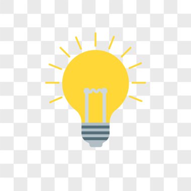 Saydam arka plan üzerinde lamba logosu d izole lamba vektör simgesi