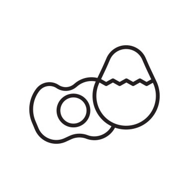 Beyaz arka plan üzerinde izole yumurta simgesi