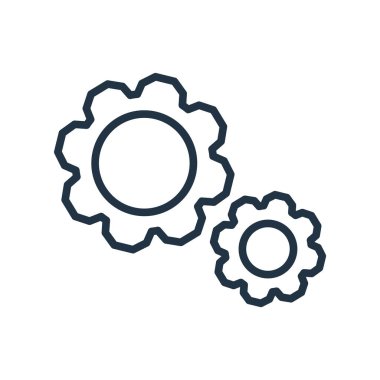 Ayarları simge vektör, beyaz arka plan üzerinde izole kayıt ayarları