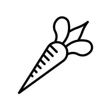 Havuç simge vektör izole beyaz arka plan, havuç işareti, l