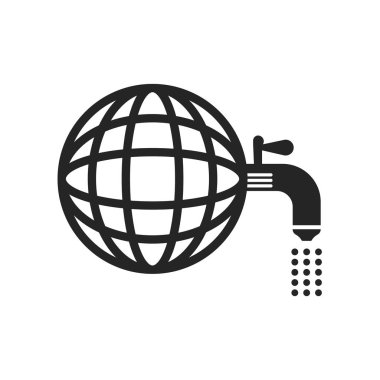 Web ve mobil uygulama tasarımınız için beyaz arkaplanda izole edilmiş Dünya simgesi vektörü