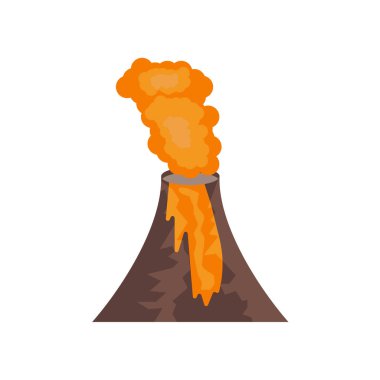 Volkan simge vektör işareti ve beyaz arka plan üzerinde izole sembolü