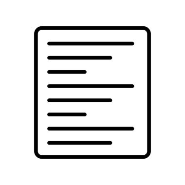 Web ve mobil uygulama tasarımınız için beyaz arkaplanda izole edilmiş sol hizalama simgesi vektörü