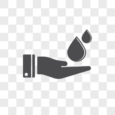 Saydam arka plan üzerinde açılan logo d izole vektör simge damla