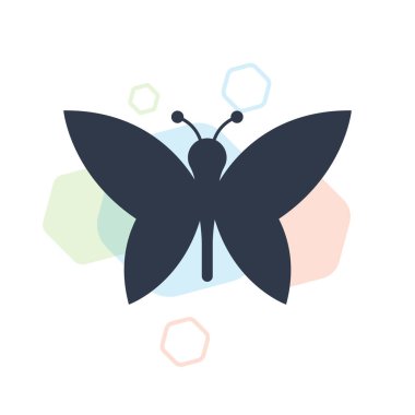 Web ve mobil uygulama tasarımınız için beyaz arkaplanda izole edilmiş kelebek simgesi vektörü