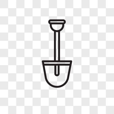 Saydam arka plan üzerinde kürek lo izole kürek vektör simgesi