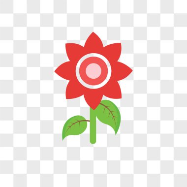 Saydam arka plan üzerinde çiçek lo izole çiçek vektör simgesi