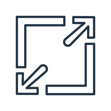 Beyaz arkaplanda izole edilmiş simge vektörünü büyüt, işareti büyüt