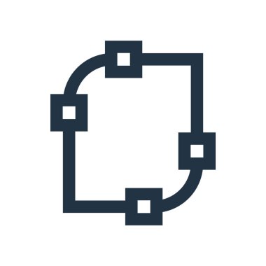 Beyaz arkaplanda izole edilmiş düğüm simgesi vektörü, düğümler işareti