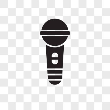 Saydam arka plan üzerinde Karaoke izole Karaoke vektör simgesi 