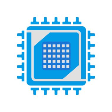 CPU simge vektör işareti ve beyaz arka plan üzerinde izole sembolü