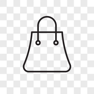 Saydam arka plan üzerinde Sh izole alışveriş torbaları vektör simgesi