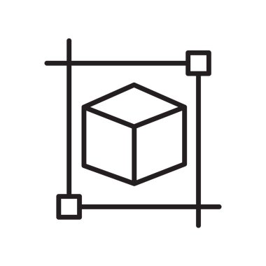 Beyaz arka plan, 3d işareti, çizgi veya l izole 3d simge vektör