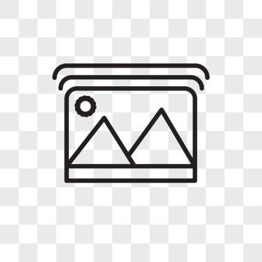 Saydam arka plan üzerinde resim logo izole görüntü vektör simgesi