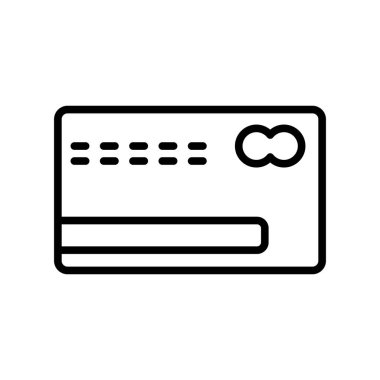 Kart simgesi vektörü beyaz arkaplanda izole edildi, kart işareti, çizgi 