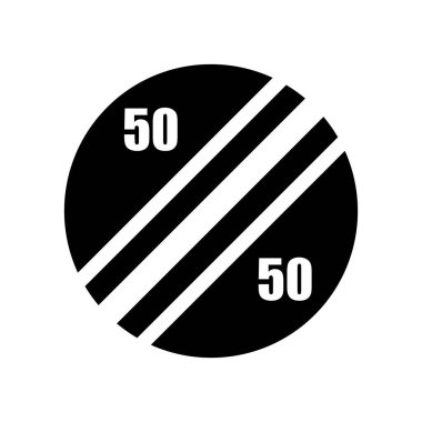 Beyaz arkaplanda izole edilmiş oran simgesi vektör işareti ve sembolü, 