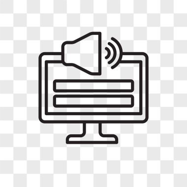 Saydam arka plan üzerinde Compute izole bilgisayar vektör simgesi