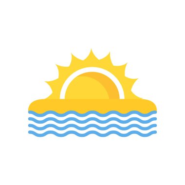 Sunrise icon vector isolated on white background for your web and mobile app design
