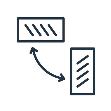 Beyaz arka plan üzerinde döndürme işareti izole döndürme simge vektör