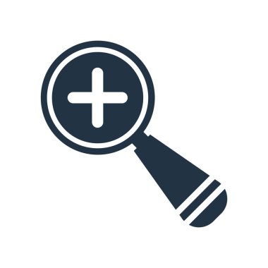 Beyaz arkaplanda izole edilmiş simge vektörünü yakınlaştır, yakınlaştır işareti