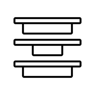 Beyaz arkaplanda izole edilmiş nesne hizalama simgesi vektörü, Objec