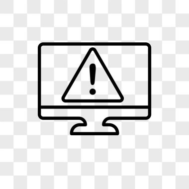 Saydam arka plan üzerinde hata logo izole hata vektör simgesi