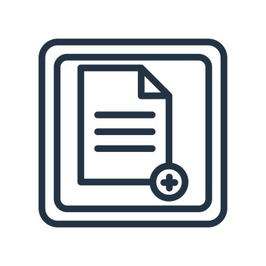 Beyaz arkaplanda izole edilmiş yeni sayfa simgesi, Yeni Sayfa işareti