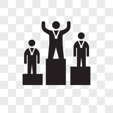 Saydam arka plan üzerinde podyum lo izole podyum vektör simgesi