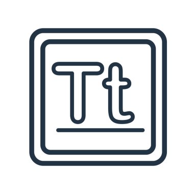 Metin simgesi vektörü beyaz arkaplanda izole edildi, metin işareti