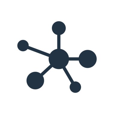 Beyaz arkaplanda izole edilmiş düğüm simgesi vektörü, düğümler işareti