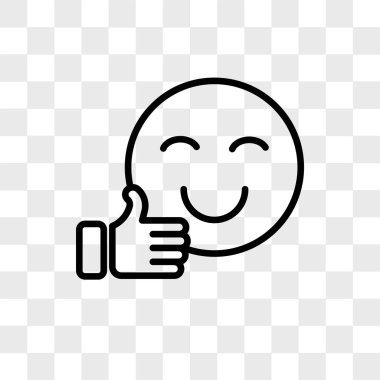 Saydam arka plan üzerinde duygu izole duygular vektör simgesi